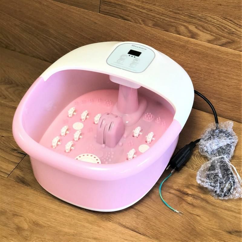 フットバス温度調節マッサージローラーバブルフットスパFootBathMassagerwithHeatBubblesVibrationand14MassageRollers,FootSpaBasinPedicureSoakingFeetwithAdjustableTemperatureandAutoShut-Off,SootheTiredFeetPressure家電