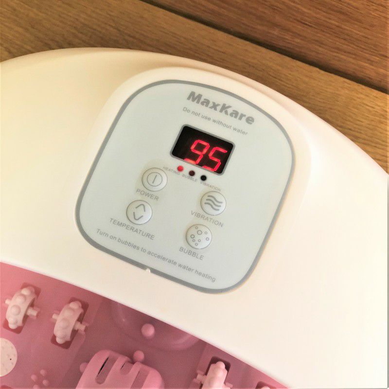 フットバス温度調節マッサージローラーバブルフットスパFootBathMassagerwithHeatBubblesVibrationand14MassageRollers,FootSpaBasinPedicureSoakingFeetwithAdjustableTemperatureandAutoShut-Off,SootheTiredFeetPressure家電