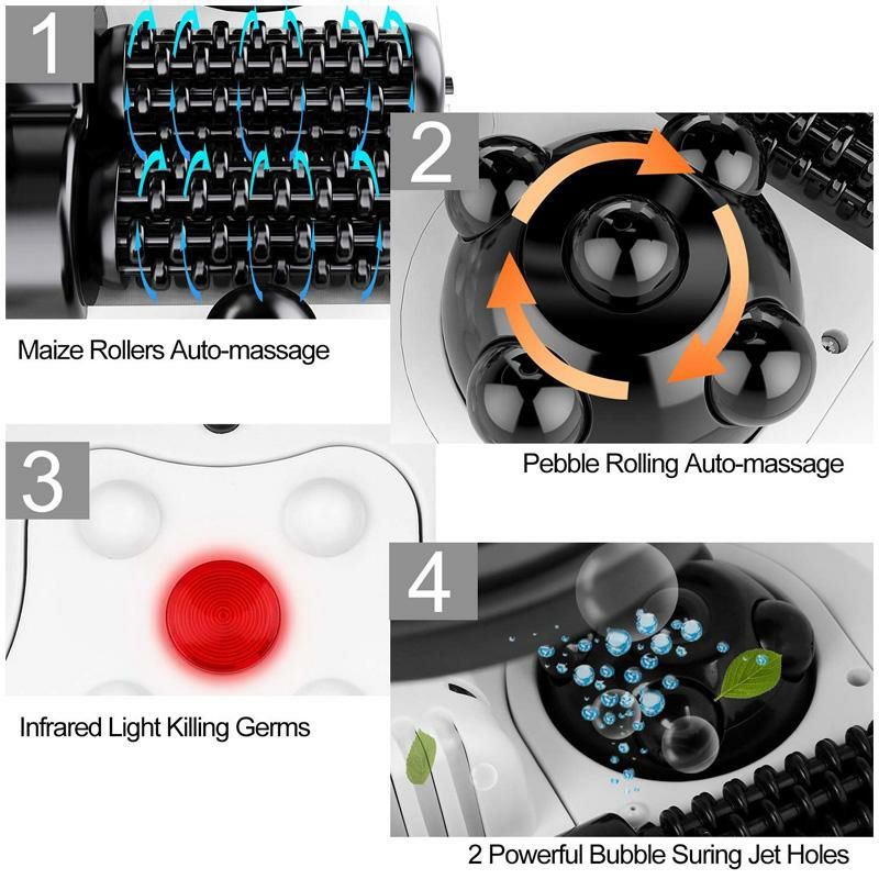 フットバス温度調節マッサージ電動ローラーバブルフットスパACEVIVIFootSpaBathMassagerwithHeatandMassageandBubbleJets家電