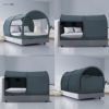 ベッドテント屋内用ポップアッププライバシーBedTentDreamTentsBedCanopyShelterCabinIndoorPrivacyWarmBreathablePopUpFullSizeforKidsandAdultPatentPendingPitchBlack(MattressNotIncluded)