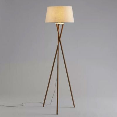 フロアランプ三脚高さ155cm木製ウォルナットスタンドDejong61"TripodFloorLamp