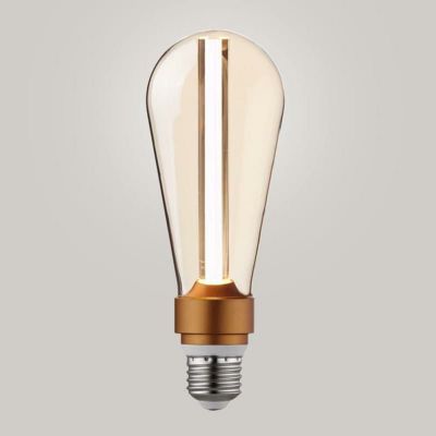 デザイン電球 LED クリア 80ルーメン 3W E26 ST64 Globe Electric 31090 Synergy LED Bulb, Clear