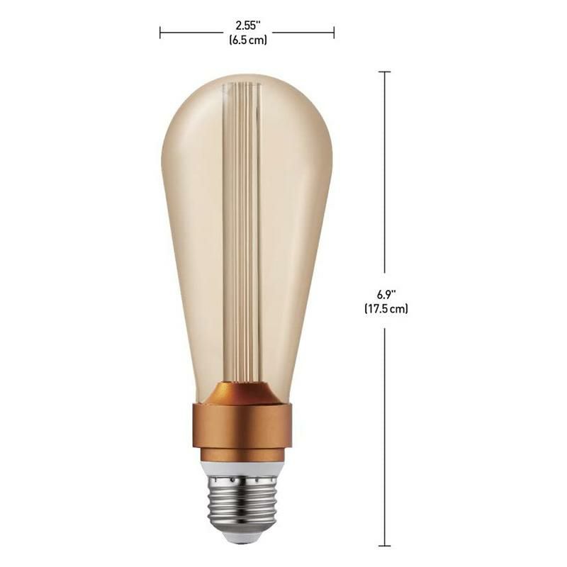 デザイン電球LEDクリア80ルーメン3WE26ST64GlobeElectric31090SynergyLEDBulb,Clear