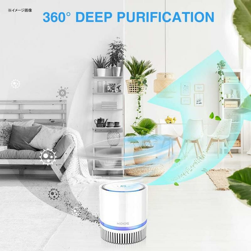 空気清浄機HEPAフィルター静音設計消臭KOIOSAirPurifier,AirCleanerwith3-in-1TrueHEPAFilter家電