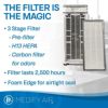 空気清浄機HEPAフィルター消臭96畳MedifyMA-402.0MedicalGradeFiltrationH13TrueHEPAfor840Sq.Ft.AirPurifier,99.97%|ModernDesign-White家電