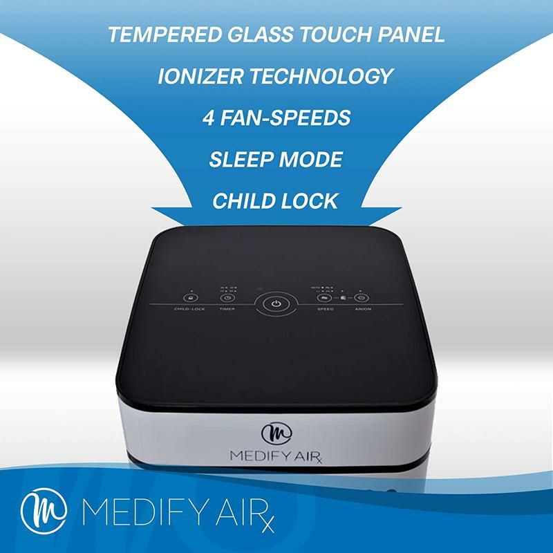 空気清浄機HEPAフィルター消臭96畳MedifyMA-402.0MedicalGradeFiltrationH13TrueHEPAfor840Sq.Ft.AirPurifier,99.97%|ModernDesign-White家電