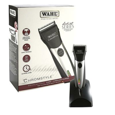 電動バリカン クリッパー コードレス可 プロフェッショナル WAHL Professional Artist Chromstyle Pro Cord/cordless Clipper for Men, Silver/black 家電