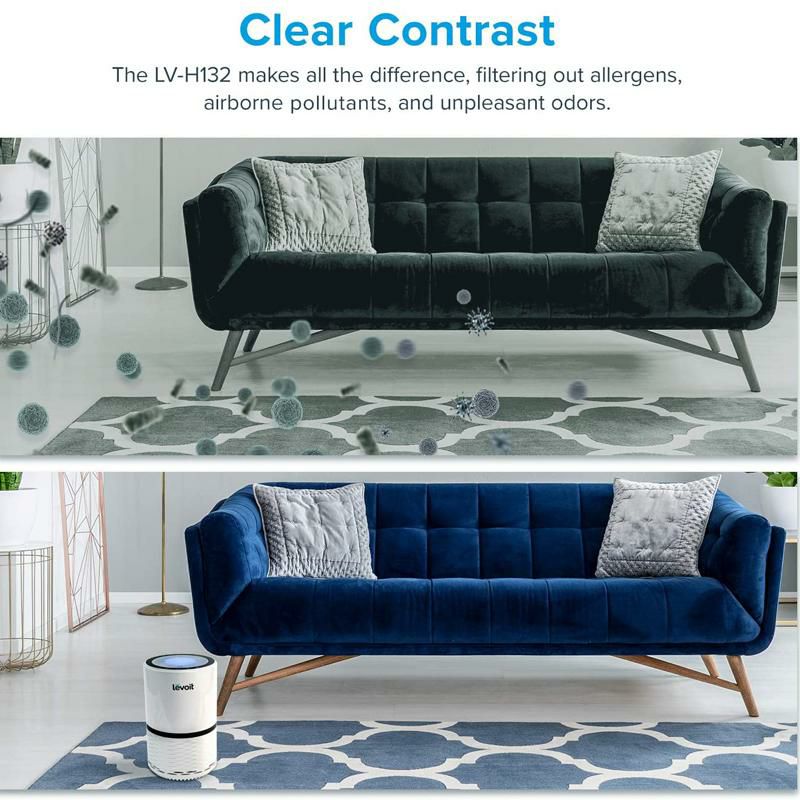 空気清浄機 HEPAフィルター 消臭 静音 8畳 LEVOIT Air Purifier with H13 True HEPA Air  Purifiers Filter for Home Allergies and Pets, Smokers, Smoke, Dust, Mold,  and Pollen, Air Cleaner for Bedroom, Large Room