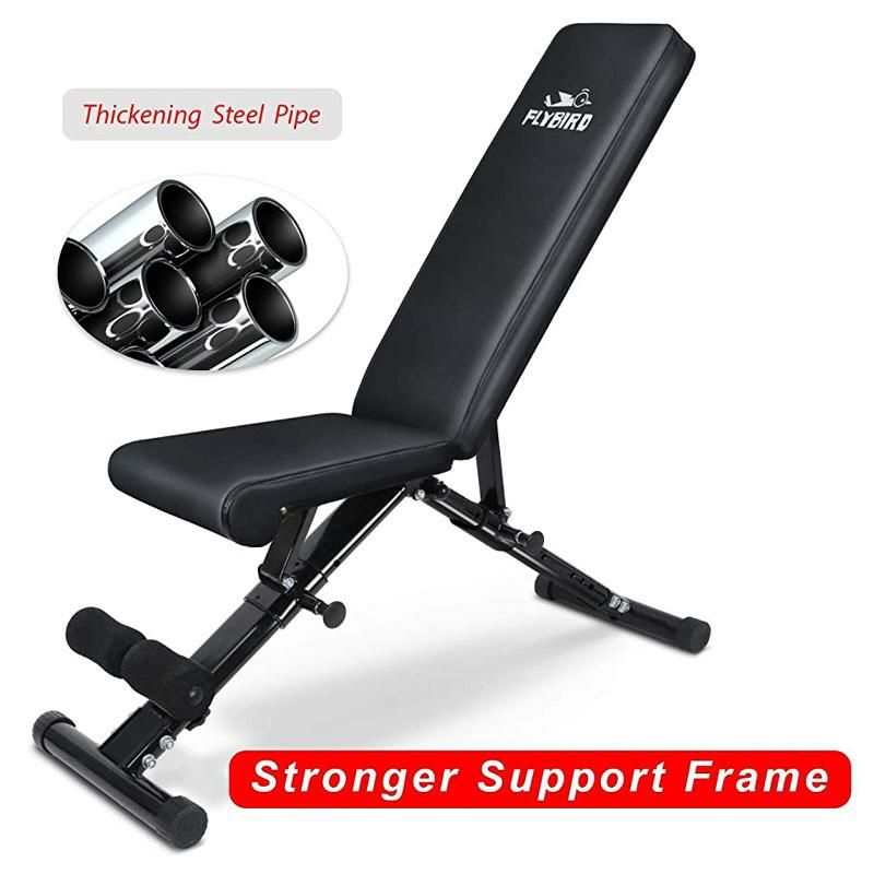 トレーニングベンチ280kgまで折りたたみウェイトホームジムFLYBIRDWeightBench,AdjustableStrengthTrainingBenchforFullBodyWorkoutwithFastFolding