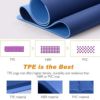 ヨガマット183×61厚さ6mmTPEキャリーストラップ付トレーニングTOPLUSYogaMat-Classic1/4inchProYogaMatEcoFriendlyNonSlipFitnessExerciseMatwithCarryingStrap-WorkoutMatforYoga,PilatesandFloorExercises