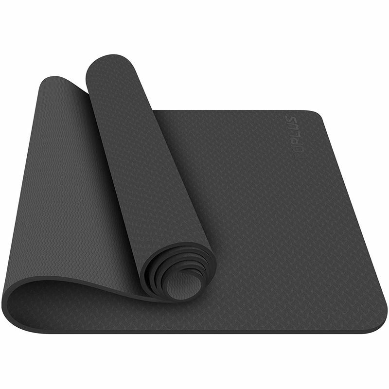 ヨガマット183×61厚さ6mmTPEキャリーストラップ付トレーニングTOPLUSYogaMat-Classic1/4inchProYogaMatEcoFriendlyNonSlipFitnessExerciseMatwithCarryingStrap-WorkoutMatforYoga,PilatesandFloorExercises