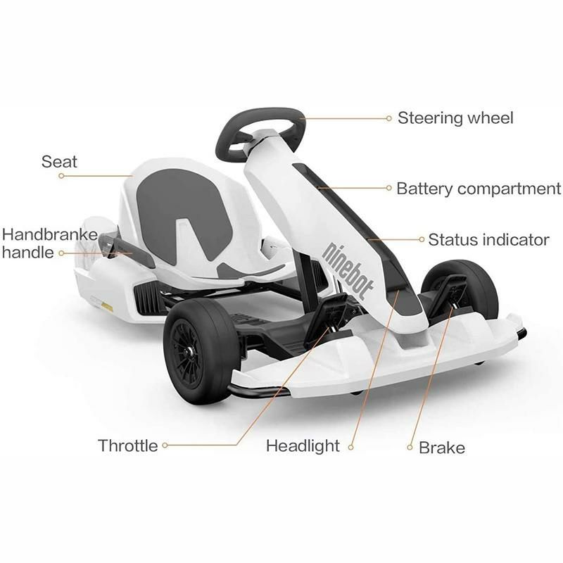 セグウェイナインボット用ゴーカートキットアクセサリー※本体別売SegwayNinebotElectricGoKartDriftKit,OutdoorRacerPedalCar,RideOnToys,requiresSegwayminiPROorNinebotS(soldseparately),White