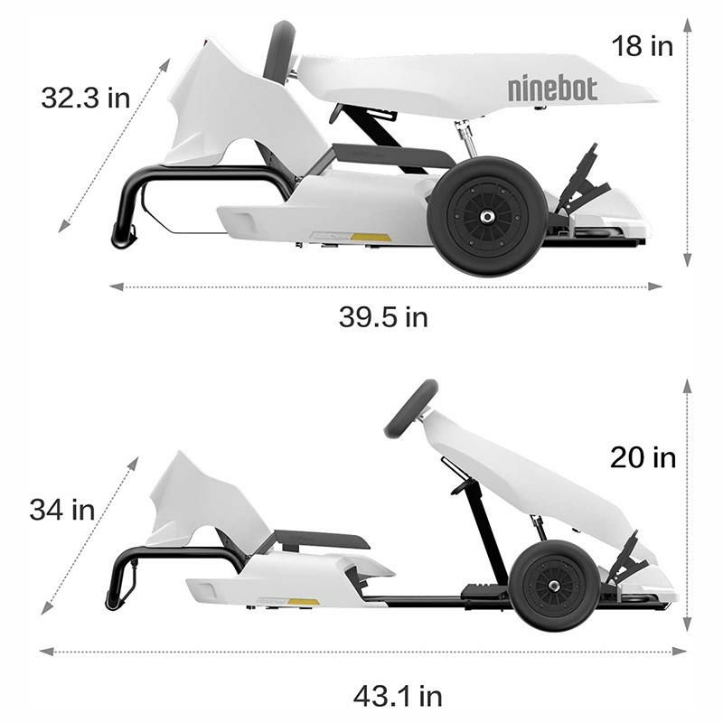 セグウェイナインボット用ゴーカートキットアクセサリー※本体別売SegwayNinebotElectricGoKartDriftKit,OutdoorRacerPedalCar,RideOnToys,requiresSegwayminiPROorNinebotS(soldseparately),White