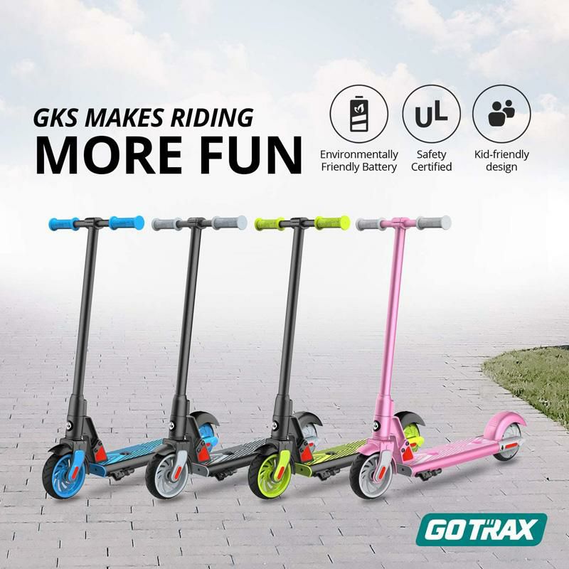 子供向け電動スクーターキックスターターGotraxGKSElectricScooterforKidsAgeof6-12,Kick-StartBoostandGravitySensorKidsElectricScooter,6"WheelsULCertifiedEScooter