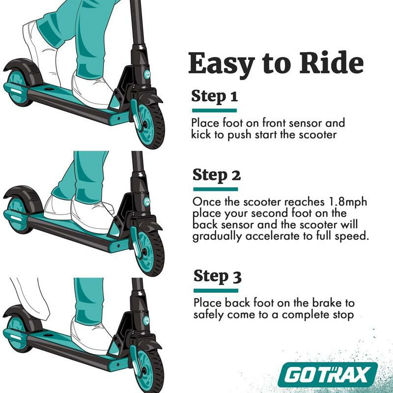 子供向け電動スクーターキックスターターGotraxGKSElectricScooterforKidsAgeof6-12,Kick-StartBoostandGravitySensorKidsElectricScooter,6"WheelsULCertifiedEScooter