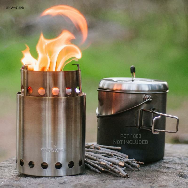 コンパクト薪ストーブ軽量アウトドアキャンプSoloStoveTitan-2-4PersonLightweightWoodBurningStove.CompactCampStoveKitforBackpacking,Camping,Survival.BurnsTwigs-NoBatteriesorLiquidFuelCanistersNeeded.