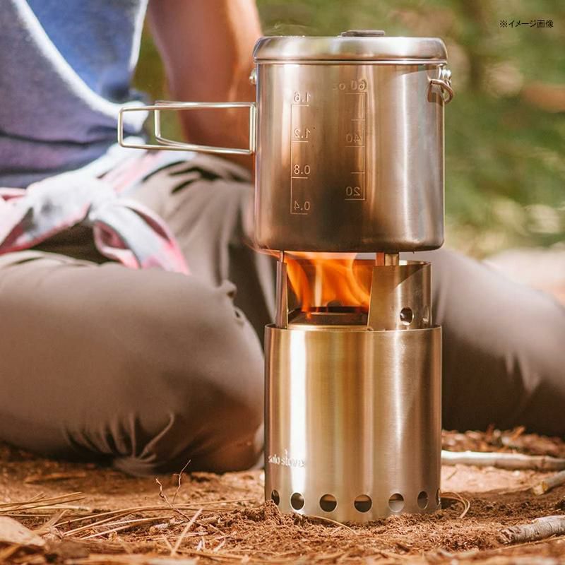 コンパクト薪ストーブ軽量アウトドアキャンプSoloStoveTitan-2-4PersonLightweightWoodBurningStove.CompactCampStoveKitforBackpacking,Camping,Survival.BurnsTwigs-NoBatteriesorLiquidFuelCanistersNeeded.