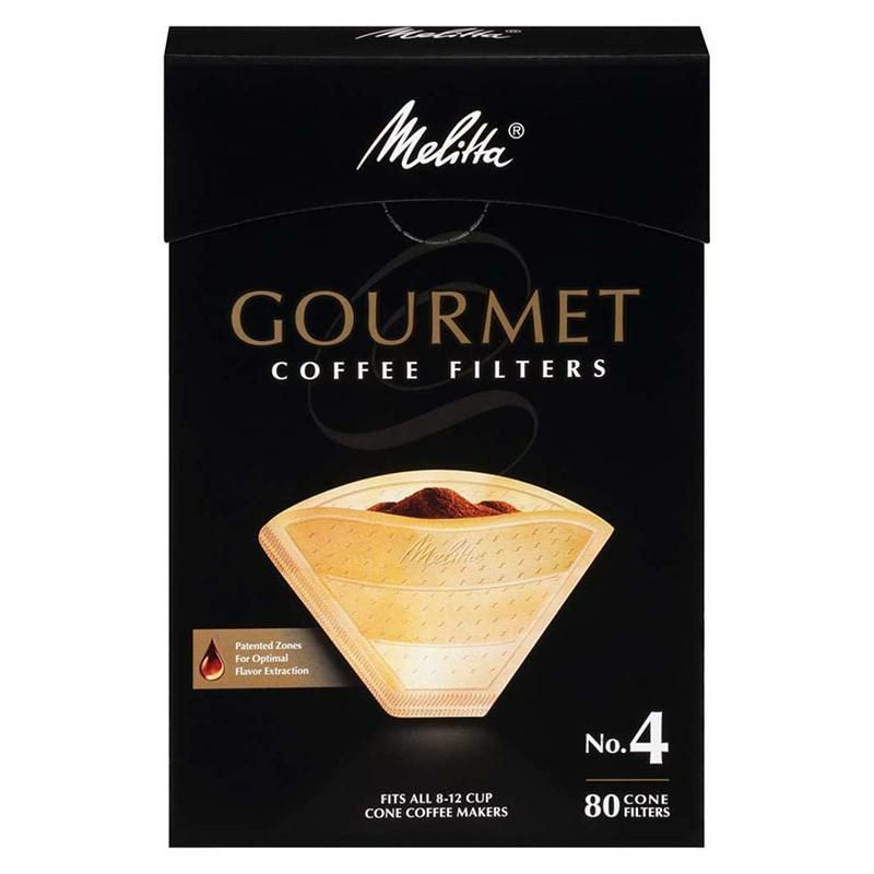 コーンコーヒーフィルター8～12カップ480枚グルメメリタナチュラルブラウンMelitta#4NaturalBrownGourmetConeCoffeeFilters,80Count(Packof6)