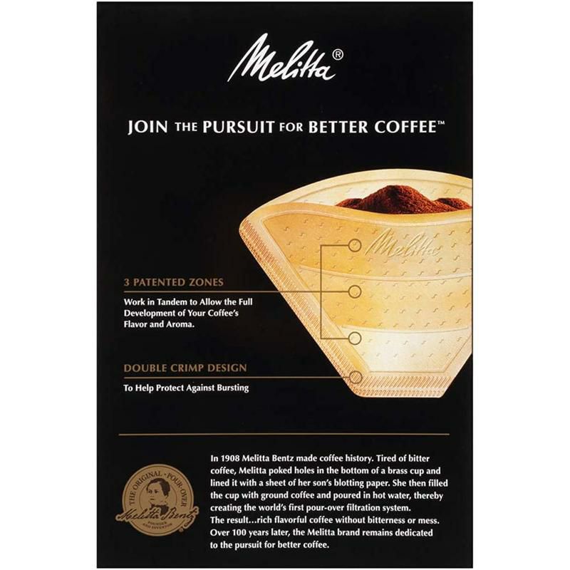 コーンコーヒーフィルター8～12カップ480枚グルメメリタナチュラルブラウンMelitta#4NaturalBrownGourmetConeCoffeeFilters,80Count(Packof6)