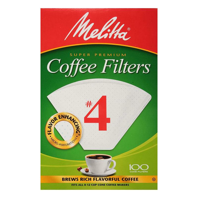 コーンコーヒーフィルター8～12カップ600枚メリタホワイトMelitta#4ConeCoffeeFilters,White,100Count(Packof6)