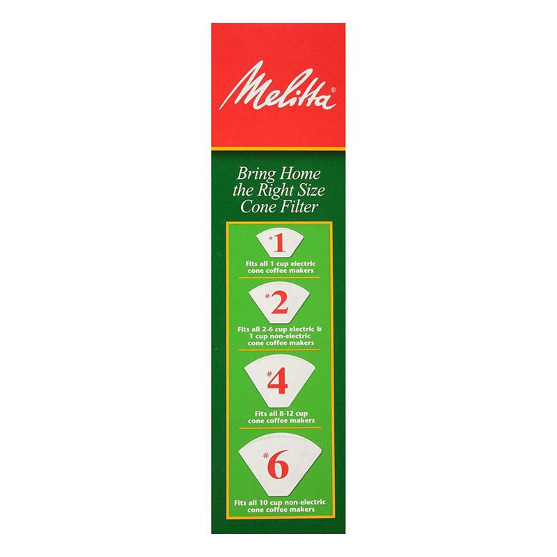 コーンコーヒーフィルター8～12カップ600枚メリタホワイトMelitta#4ConeCoffeeFilters,White,100Count(Packof6)