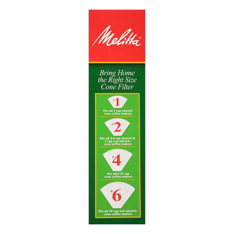 コーンコーヒーフィルター8～12カップ600枚メリタホワイトMelitta#4ConeCoffeeFilters,White,100Count(Packof6)