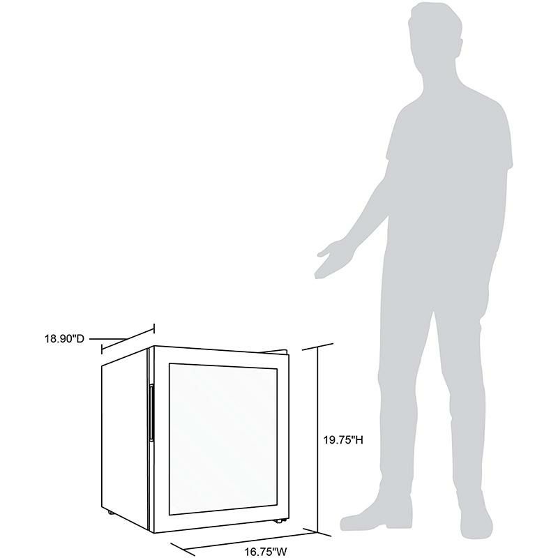 冷蔵庫ビバレッジクーラー最大60缶ガラスドアステンレスニューエアーNewAirNBC060SS00BeverageCoolerandRefrigerator,StainlessSteel,60Can家電