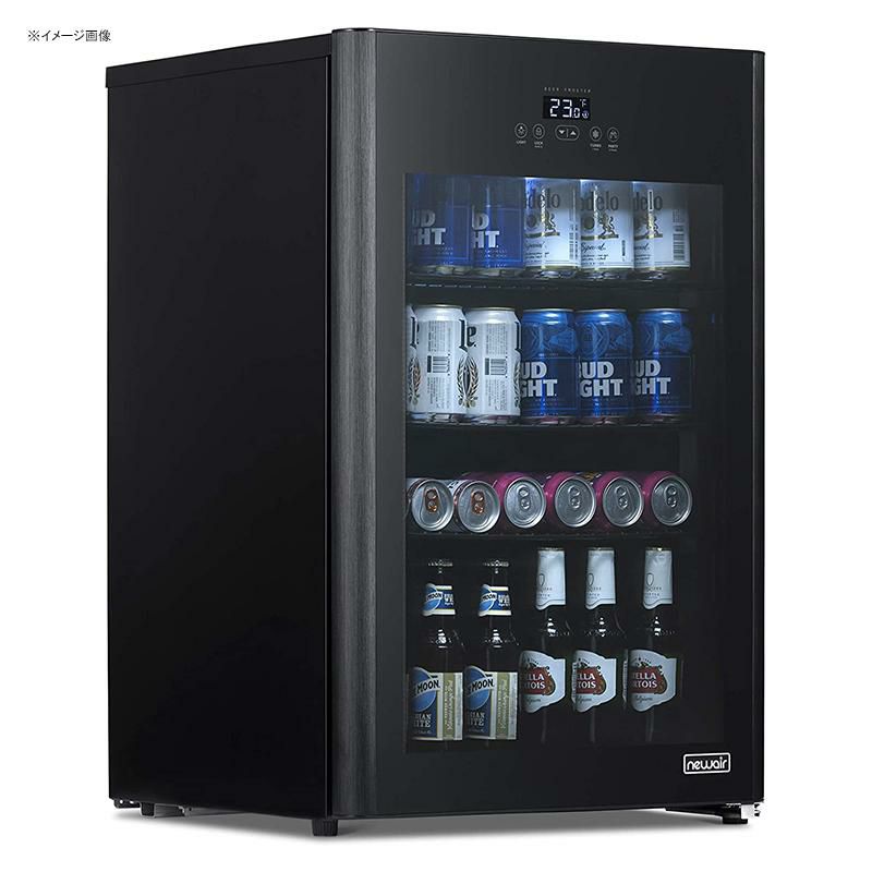 冷蔵庫最大125缶ビバレッジクーラーターボモードガラスドアブラックニューエアーNewAirFrosterandBeverageRefrigerator,Freestanding125CanChillerwithPartyandTurboMode,Chillsto23Degrees,Black,NBF125BK00家電