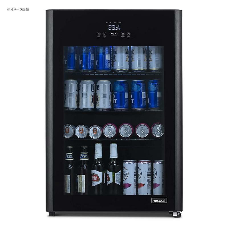 冷蔵庫最大125缶ビバレッジクーラーターボモードガラスドアブラックニューエアーNewAirFrosterandBeverageRefrigerator,Freestanding125CanChillerwithPartyandTurboMode,Chillsto23Degrees,Black,NBF125BK00家電