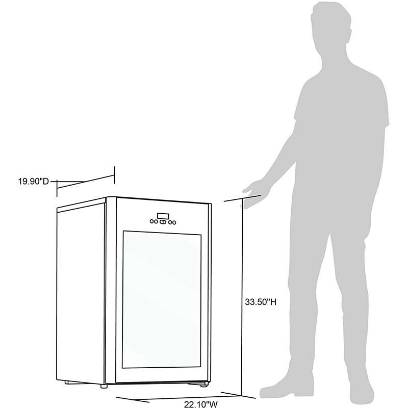 冷蔵庫最大125缶ビバレッジクーラーターボモードガラスドアブラックニューエアーNewAirFrosterandBeverageRefrigerator,Freestanding125CanChillerwithPartyandTurboMode,Chillsto23Degrees,Black,NBF125BK00家電