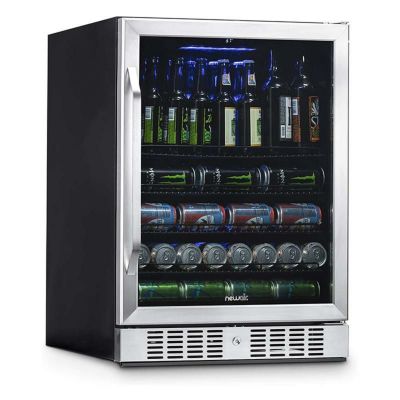 冷蔵庫 ビルトイン 最大177缶 ビバレッジクーラー ガラスドア ステンレス ニューエアー NewAir Built-In Beverage Cooler and Refrigerator, Stainless Steel Mini Fridge with Glass Door, 177 Can Capacity, ABR-1