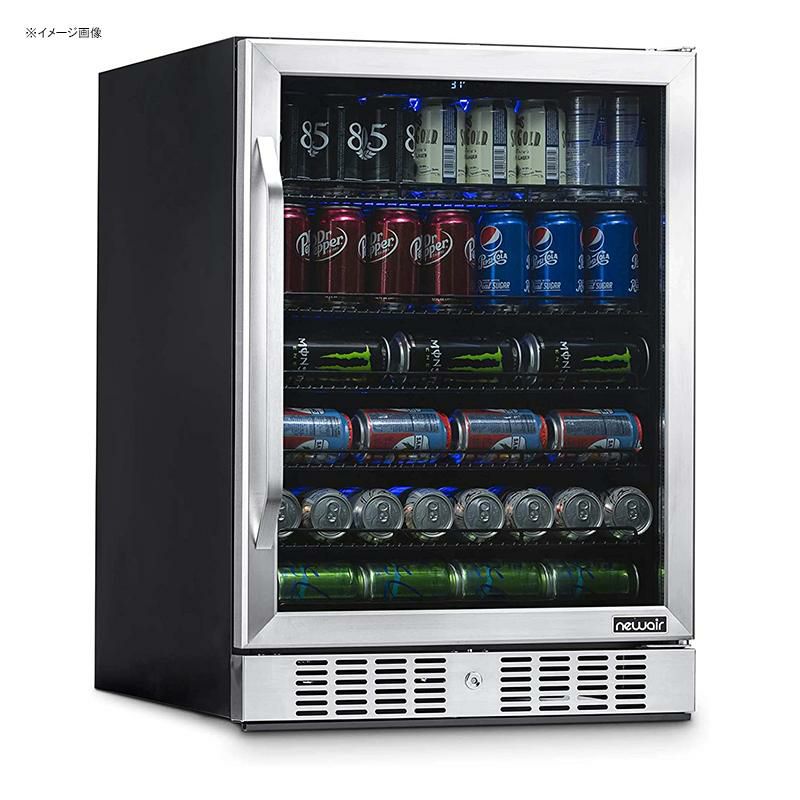 冷蔵庫ビルトイン最大177缶ビバレッジクーラーガラスドアステンレスニューエアーNewAirBuilt-InBeverageCoolerandRefrigerator,StainlessSteelMiniFridgewithGlassDoor,177CanCapacity,ABR-1770家電