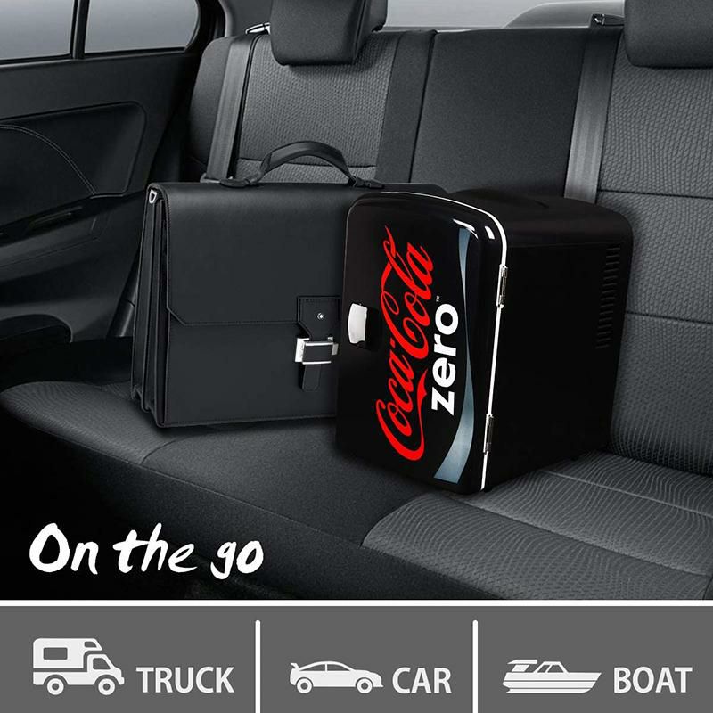 コカコーラゼロミニ温冷庫保冷保温6缶4L車載可Coca-ColaCZ04ZeroAC/DCElectricCooler-4.2Quarts(4L)Capacity,ThermoelectricCompactMiniFridgewithSelf-LockingDoorHandle,HoldsUpto6Cans,Black/Red家電