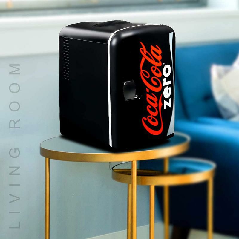 コカコーラゼロミニ冷温庫温冷保冷保温6缶4L車載可Coca-ColaCZ04ZeroAC/DCElectricCooler-4.2Quarts(4L)Capacity,ThermoelectricCompactMiniFridgewithSelf-LockingDoorHandle,HoldsUpto6Cans,Black/Red家電