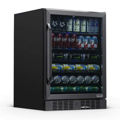 冷蔵庫ビルトイン最大177缶ビバレッジクーラーガラスドアブラックステンレスニューエアーNewAirNBC177BS00BeverageCooler,177Can,BlackStainlessSteel家電