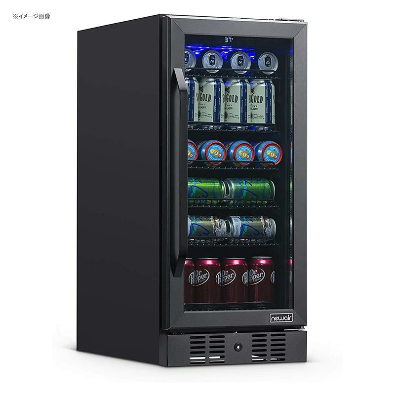 冷蔵庫ビルトイン最大96缶ビバレッジクーラーガラスドアブラックステンレスニューエアーNewAirNBC096BS00BeverageFridge,96Can,BlackStainlessSteel家電