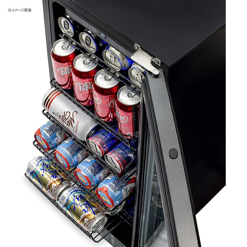 冷蔵庫ビルトイン最大96缶ビバレッジクーラーガラスドアブラックステンレスニューエアーNewAirNBC096BS00BeverageFridge,96Can,BlackStainlessSteel家電