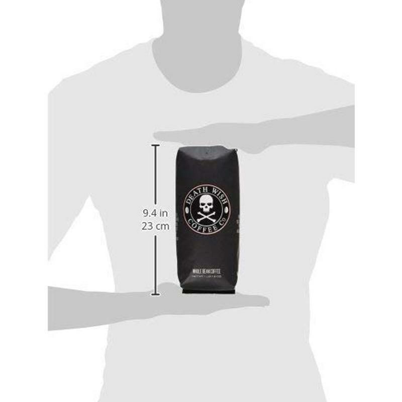 高カフェインオーガニックストロングコーヒー豆453gダークローストデスウィッシュDeathWishOrganicUSDACertifiedWholeBeanCoffee,16oz