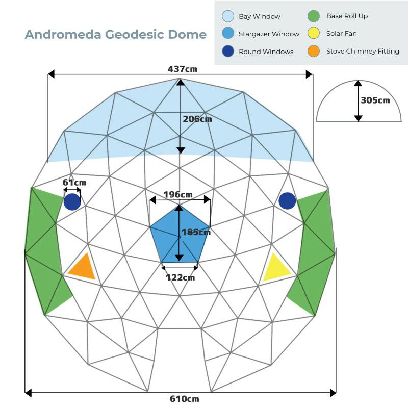 ドームテントグランピング大型ドア付ミルキーウェイMilkyWayGeodesicDome