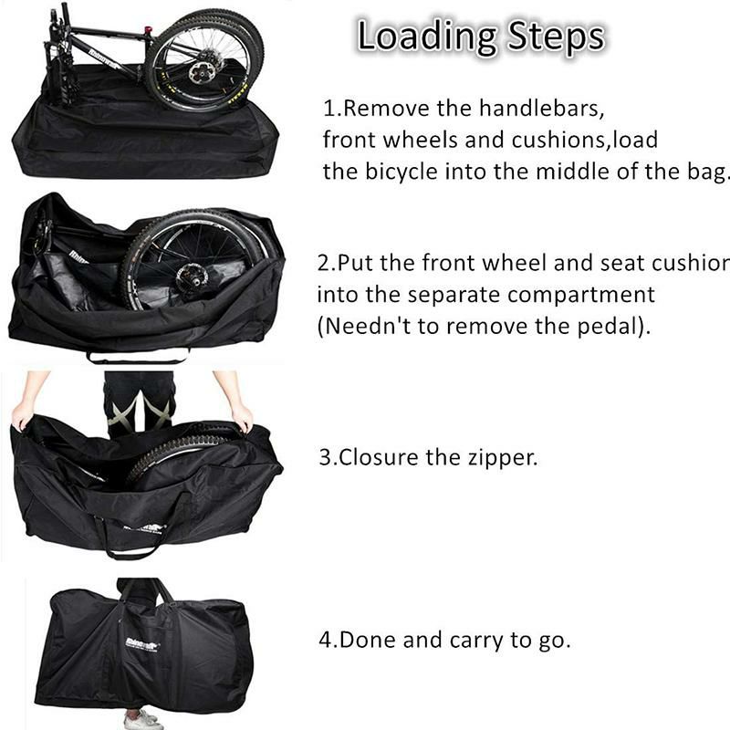 輪行袋バッグファスナー自転車ロードバイクMTBAophireFoldingBikeBag26inchto29inchThickBicycleTravelCase,BikeCasesforAirTravel,Transport,Shipping