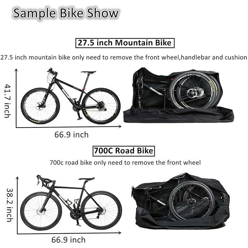 輪行袋バッグファスナー自転車ロードバイクMTBAophireFoldingBikeBag26inchto29inchThickBicycleTravelCase,BikeCasesforAirTravel,Transport,Shipping