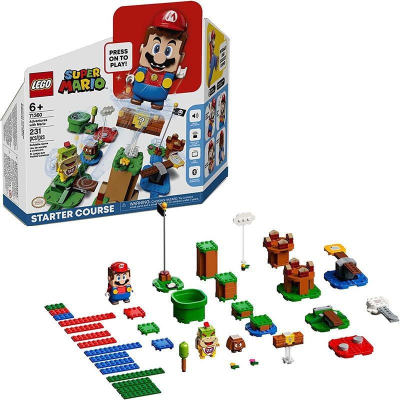 レゴスーパーマリオぼうけんのはじまりスターターセット231ピースLEGOSuperMarioAdventureswithMarioStarterCourse71360BuildingKit,InteractiveSetFeaturingMario,BowserJr.andGoombaFigures,New2020(231Pieces)