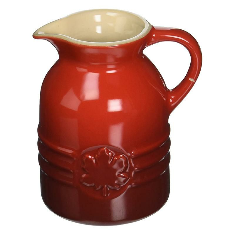 シロップジャー180mlストーンウェアルクルーゼルクルゼLeCreusetPG1085-0567StonewareSyrupJar,6-Ounce,Cerise(CherryRed)