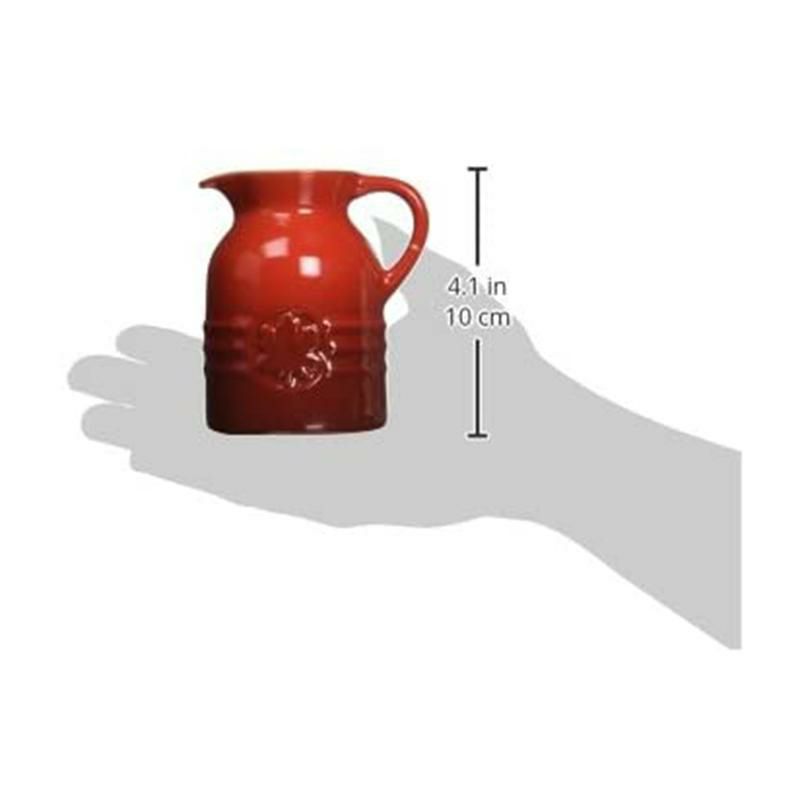 シロップジャー180mlストーンウェアルクルーゼルクルゼLeCreusetPG1085-0567StonewareSyrupJar,6-Ounce,Cerise(CherryRed)