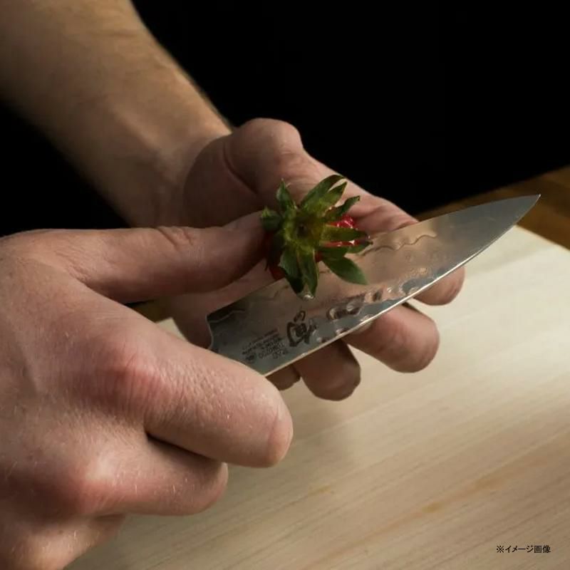 旬果物ナイフ10cm包丁ペティパーリングダマスカス槌目プレミア日本製ShunPremierParing4"ModelTDM0700
