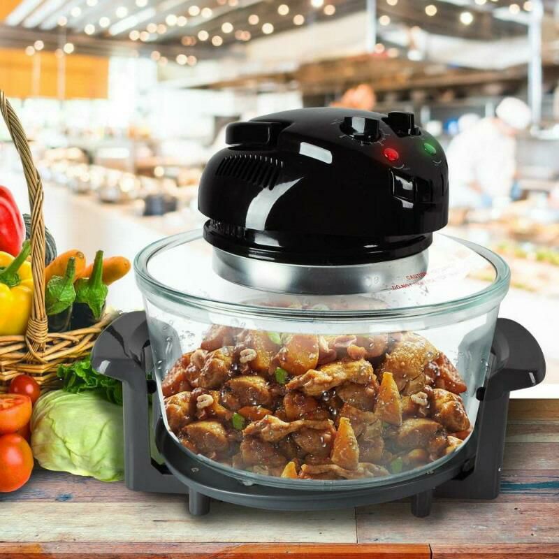 遠赤外線ガラスコンベクションオーブンNutriChefConvectionCountertopToasterOven-HealthyKitchenAirFryerRoasterOven,Bake,Grill,SteamBroil,Roast&Air-Fry,IncludesGlassBowl,BroilRackandToastingRack,120V-PKCOV45家電
