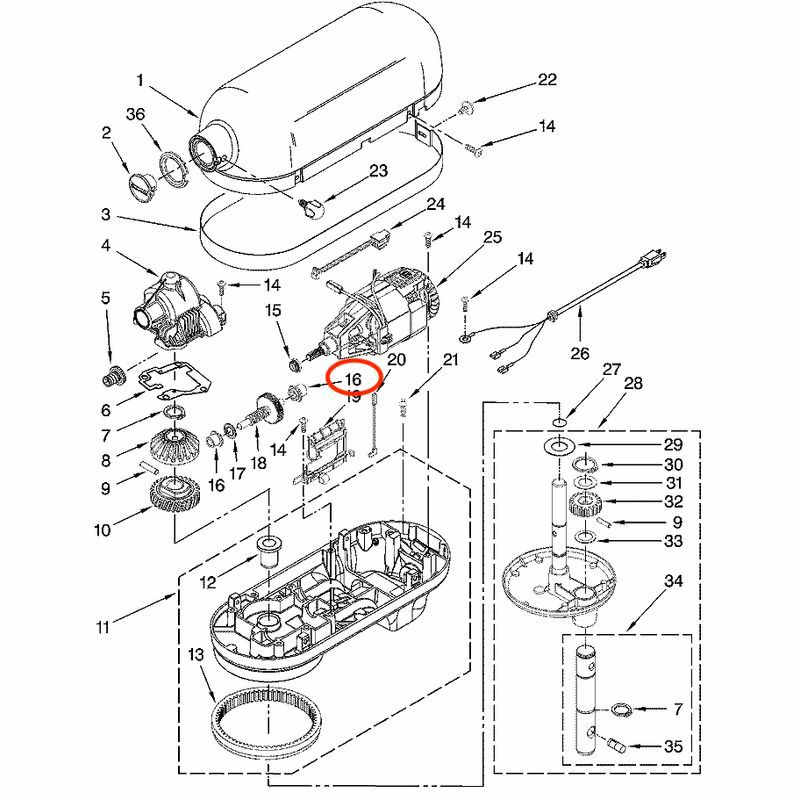 キッチンエイドギアパーツ部品KitchenAid9703337ReplacementGear-CentreParts