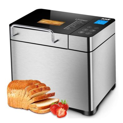 ホームベーカリーブレッドメーカーメニュー17種ステンレスKBSProStainlessSteelBreadMachine,2LB17-in-1ProgrammableXLBreadMakerwithFruitNutDispenser,NonstickCeramicPan&DigitalTouchPanel家電