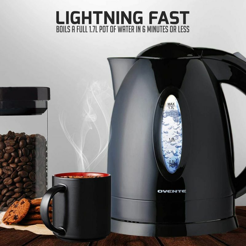 電気ケトル1.7LLEDライトBPAフリーOventeElectricHotWaterKettle1.7LiterwithLEDLight,1100WattBPA-FreePortableTeaMakerFastHeatingElementwithAutoShut-OffandBoilDryProtectionKP72家電