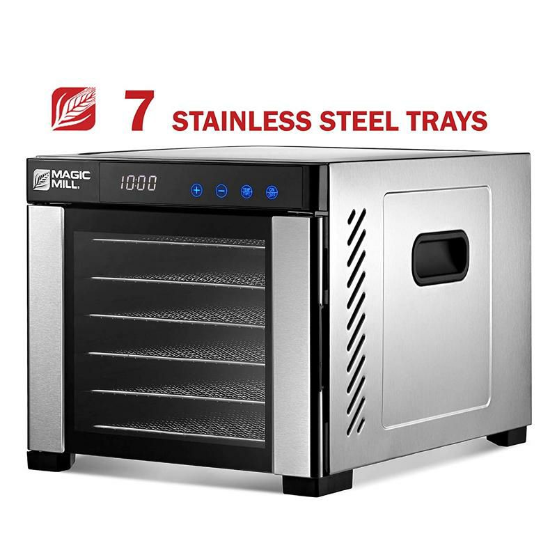 食品乾燥機ディハイドレーターステンレストレー7段24時間デジタルタイマーMagicMillFoodDehydratorMachine,EasySetup,DigitalAdjustableTimerandTemperatureControl,Dryer家電